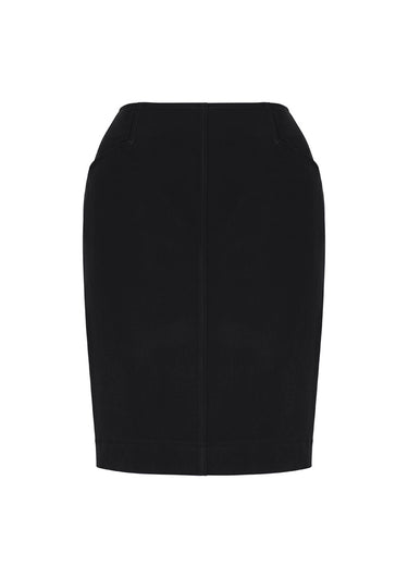 Womens Siena Bandless Pencil Skirt - Black
