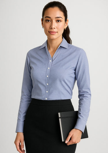 Womens Hudson Long Sleeve Shirt - Patriot Blue