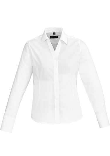 Womens Hudson Long Sleeve Shirt - White