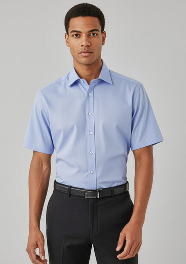 Mens Hudson Short Sleeve Shirt - Patriot Blue