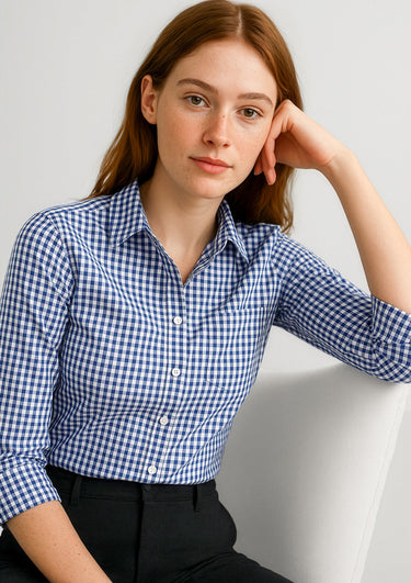 Womens Springfield 3/4 Sleeve Shirt - French Navy