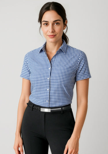 Womens Springfield Short Sleeve Shirt - French Navy