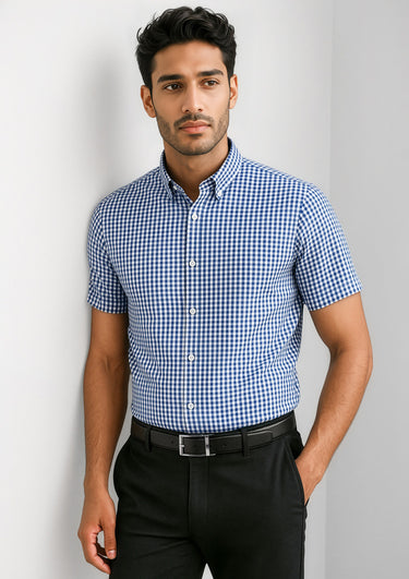 Mens Springfield Short Sleeve Shirt - French Navy