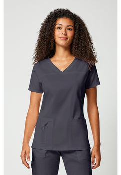 CK WW Core Stretch V-Neck Top - Pewter