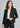 Womens Cool Stretch Short Jacket with Reverse Lapel - Black
