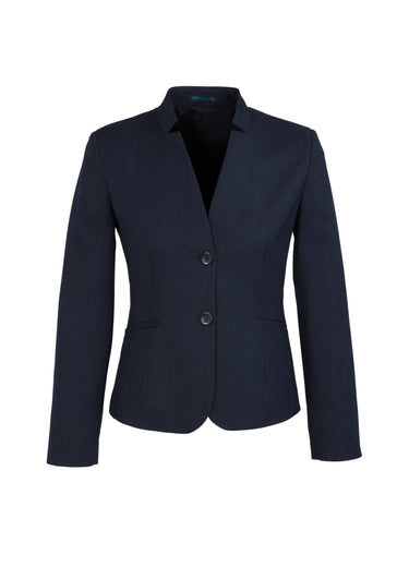Womens Cool Stretch Short Jacket with Reverse Lapel - Navy