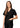Adar Universal Unisex V-Neck Tunic 3 Pocket - Black
