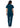 Adar Universal Double Pocket Snap Front Top - Caribbean Blue