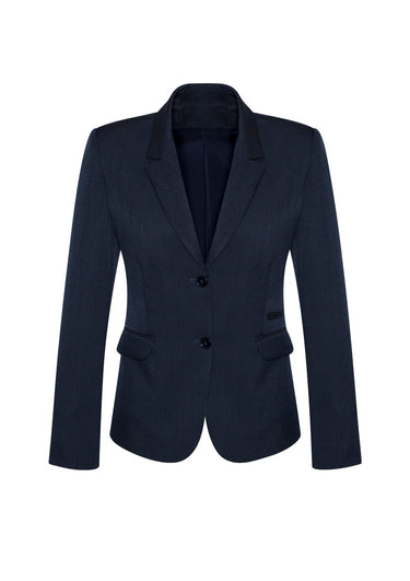 Womens Comfort Wool Stretch 2 Button Mid Length Jacket - Navy