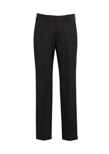Mens Cool Stretch Flat Front Pant (Stout) - Black