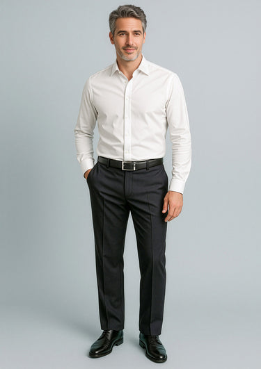Mens Cool Stretch Adjustable Waist Pant (Regular) - Black