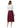 Adar Universal Mid-Calf Length Drawstring Skirt - Burgundy