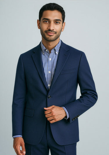 Mens Cool Stretch 2 Button Classic Jacket - Navy