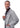 Adar Universal Unisex 39" Lab coat with Inner Pockets - Silver Gray