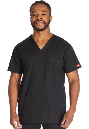 DK EDS Signature Men's V-Neck Top - Black