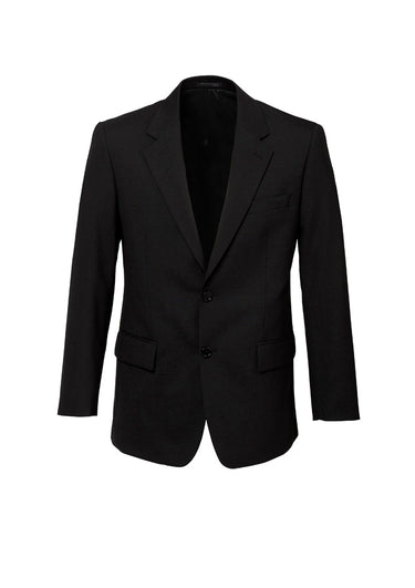 Mens Comfort Wool Stretch 2 Button Classic Jacket - Black