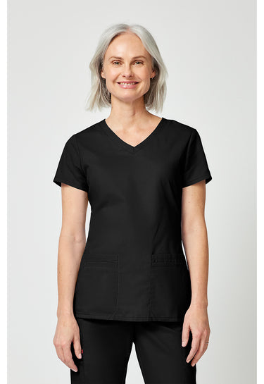 DK EDS Signature V-Neck Top - Black