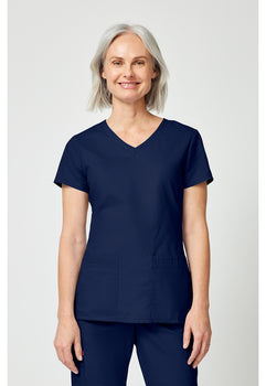 DK EDS Signature V-Neck Top - Navy