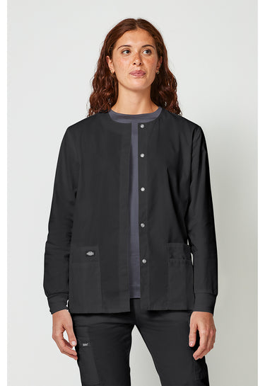 DK EDS Signature Snap Front Warm-Up Jacket - Black