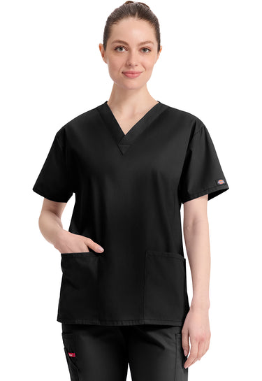 DK EDS Signature V-Neck Top - Black