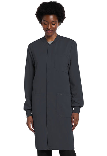 Cherokee Lab Coats 40" Snap Front Lab Coat - Pewter
