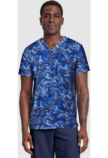 Cherokee Prints Unisex V-Neck Print Top - Halftone Camo