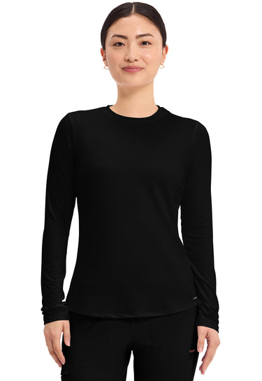 Basics Long Sleeve Underscrub Knit Tee CK773 — Black