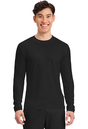 Cherokee Basics Men's Long Sleeve Underscrub Knit Tee - Black