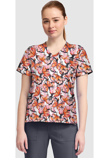 Cherokee Prints Women's High-Low V-Neck Top - Active Butterfly