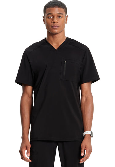 Cherokee Infinity Men's Tuckable V-Neck Top - Black