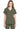 CK WW Originals Ultra V-Neck Top - Olive
