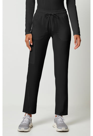 CK Allura Mid Rise Drawstring Tapered Leg Pant - Black
