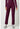 CK Allura Mid Rise Drawstring Tapered Leg Pant - Wine