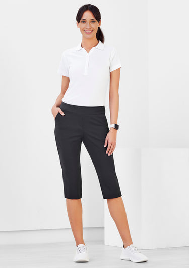 Biz Care Womens Jane 3/4 Length Stretch Pant - Black