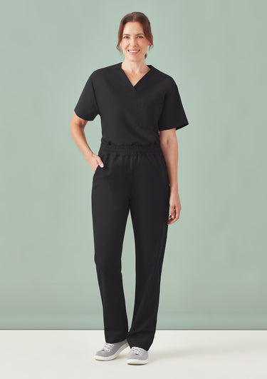 Biz Care Unisex Pulse Straight Leg Scrub Pant - Black