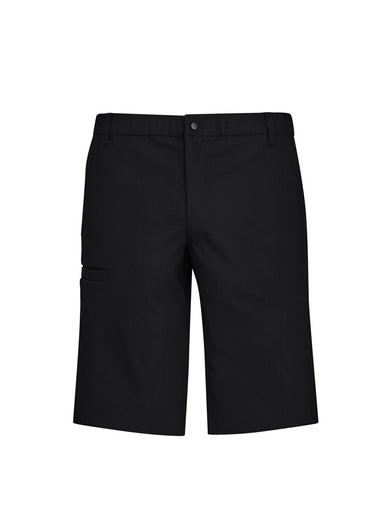 Biz Care Mens Comfort Waist Cargo Short - Black