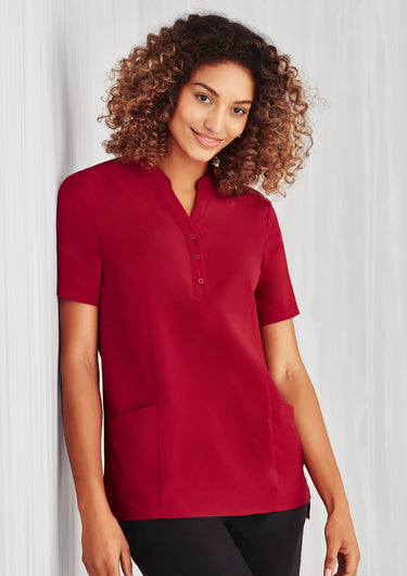 Womens Florence Plain Tunic - Cherry