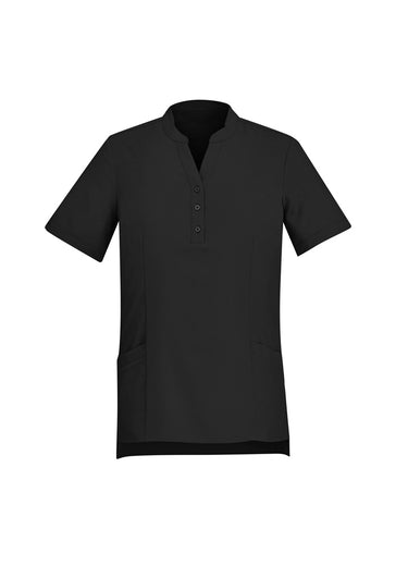 Biz Care Womens Florence Plain Tunic - Black