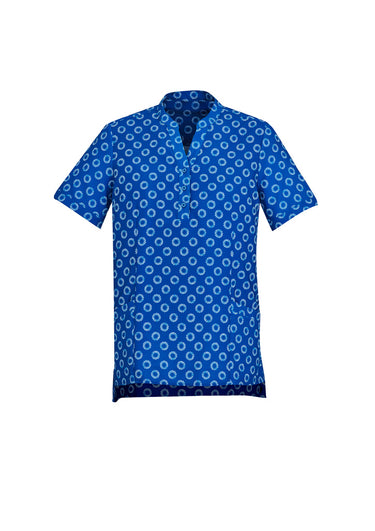Biz Care Womens Florence Daisy Print Tunic - Electric Blue