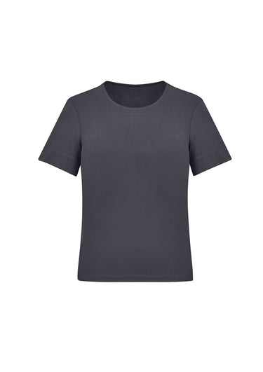 Womens Marley Short Sleeve Jersey Top - Charcoal