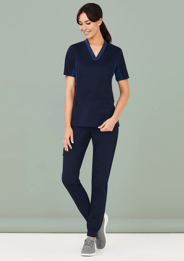 Biz Care Womens Riley Slim Leg Jogger Scrub Pant - Midnight Navy