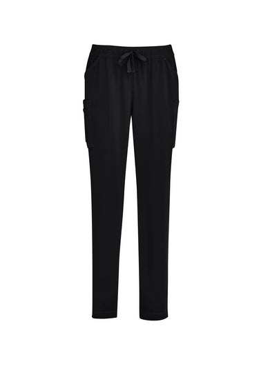 Biz Care Womens Avery Slim Leg Scrub Pant - Black