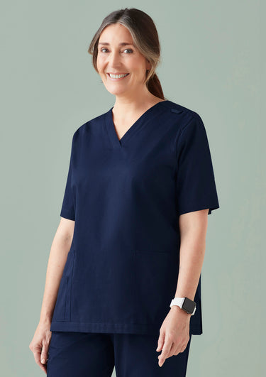 Womens Tokyo Scrub Top - Midnight Navy