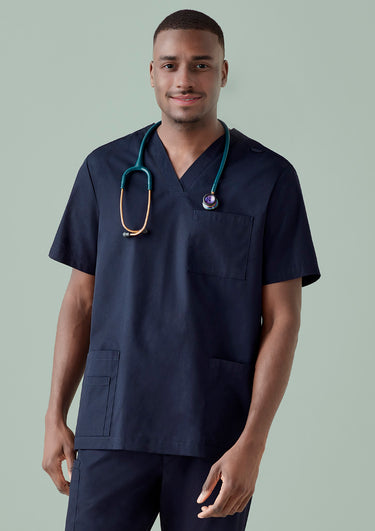 Mens Tokyo Scrub Top - Midnight Navy