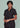 Womens Rose Tunic Scrub Top - Black