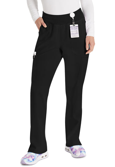 DK EDS Essentials Women's Natural Rise Tapered Leg Pull-On Pant - Black