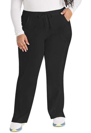 DK EDS Essentials Women's Mid Rise Straight Leg Drawstring Pant - Black