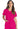 DK EDS Essentials Women's V-Neck Top - Hot Pink