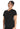 DK Balance Notched V-Neck Top - Black