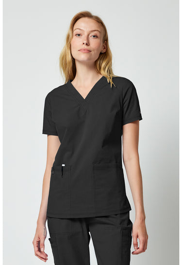 DK Forge Women's V-neck Top - Black